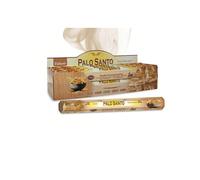 Tulasi Original y Auténtico｜Importado de la India Incienso de Palo Santo Natural - Pack de 6 cajas｜Hecho a mano con ingredientes vegetales｜Aroma amaderado y fresco para meditación, relajación, limpiez