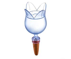 Tulip - Estacas de riego automático para macetas para plantas con diseño de recarga de boca abierta e indicador de nivel de agua visible, terracota ABS, capacidad de 180 ml (rojo desierto)
