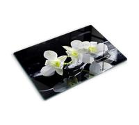 Tulup Tabla De Cortar Cocina 80x52cm - Vidrio Protector De Placa De Induccion - Orquídea