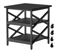 TUMAN Pro Soporte grande para impresora de 23.6 x 23.6 pulgadas con estante | Mesa de impresora 3D de 3 niveles con ruedas industriales, carrito de impresora rodante resistente para oficina en casa