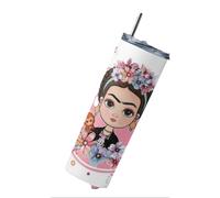 TUMBLER VASO TERMO TAZA TEMATICA AMIGA FRIDA COMPAÑERA DE TRABAJO DESAYUNO REGALO UTIL OFICINA ADA Y SUS DETALLES