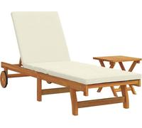 Tumbona 1-persona 2 pcs Marrón Madera de Acacia Sólida