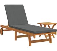 Tumbona 1-persona 2 pcs Marrón Madera de Acacia Sólida