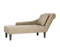 Tumbona Almohada Reposabrazo Derecho Cuero Sintético Gris Claro Vidaxl