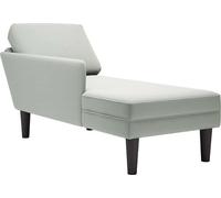Tumbona almohada y reposabrazo derecho terciopelo gris claro