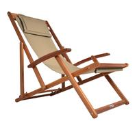 Tumbona Crema Madera de Acacia 94x60x94cm