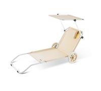 Tumbona de jardín de aluminio Creta Beige