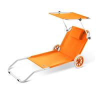 Tumbona de jardín de aluminio Creta Naranja