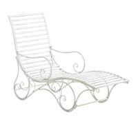 Tumbona de jardn Amiens Blanco antiguo