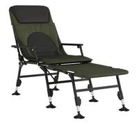 Tumbona De Pesca Con Patas Para Barro Ajustable Plegable Verde Vidaxl