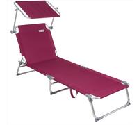 Tumbona de Playa Plegable Ibiza Rojo 190x59x29cm