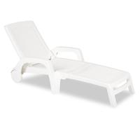Tumbona de ratán artificial Bahama Bica blanca