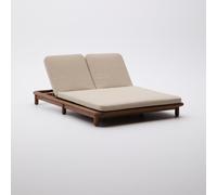 Tumbona doble Turqueta de madera maciza de teca 100% certificada FSC.