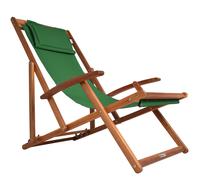 Tumbona jardín verde madera de acacia 94x60x94cm plegable