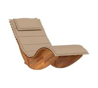 vidaXL Tumbona mecedora Mazaneda Madera de acacia Taupé 74x154x60 cm