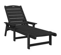 Tumbona Negro 195,5 X 53 X 98,5 Cm Hdpe Vidaxl