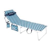 Tumbona Playa Plegable Multiposición, 200x70x88 Cm, Azul