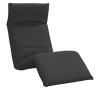 Tumbona plegable 175x54x8,5 cm Oxford Tela Negro Marco Metal | 5 posiciones reclinables, diseño plegable, repelente al agua, marco resistente, jardín y playa, fácil de limpiar
