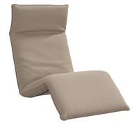 Tumbona plegable 175x54x8,5 cm Oxford Tela Taupe con 5 Soportes | Marco de metal, revestimiento repelente al agua, plegable, jardín y playa, 5 posiciones reclinables, fáciles de limpiar