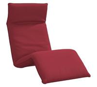 Tumbona Plegable 175x54x8,5 cm Oxford Tela Vino Rojo | Marco de metal duradero, revestimiento repelente al agua, 5 posiciones reclinables, plegable, jardín y playa