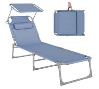 Tumbona Reclinable 193 x 53 x 29 cm Azul