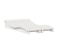 Tumbonas Madera Maciza De Pino Blanco 2 Unidades 205x60x31,5 Cm Vidaxl