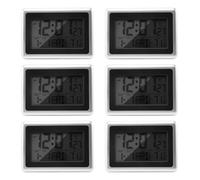 Tuminsi 6X Reloj de Pared Digital, Pantalla LCD Grande, Operado con Batería, Temperatura Interior, Calendario, Mesa de Pie, Posponer Sin Luz de Fondo (Plateado)
