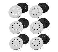 Tuminsi Almohadilla de Interfaz de Esponja Suave de 8 Orificios (125 mm) de 12 Piezas para Almohadillas de Lijado Y Discos de Lijado de Gancho Y Bucle