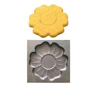 Tumotsit Moldes de hormigón | Moldes de Piedra escalonada en Forma de Flor | Pavimentadora de Piedra de moldeo de Piedra Pathmate Reutilizable, Molde de hormigón para césped de jardín de Patio