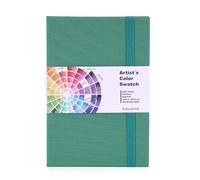 tumuarta Libro de muestras de colores para artistas, 100 % algodón, 300 g/m², libro de papel de acuarela Concertina, 24 sartenes/hoja, diario de colores para acuarelas, acrílico, marcadores y medios