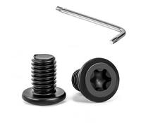 Tunejoy 20 Piezas Tornillos de Cabeza Plana Torx M8 x 12 mm Negro Tornillo de Cabeza Hexagonal de Acero Inoxidable A2 V2A Perno de Muebles con T40 llave Rosca Completa