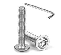 Tunejoy M6 x 35 mm Tornillos de Cabeza Alomada Torx con Brida Tornillo de Cabeza Hexagonal de Acero Inoxidable A2 V2A Tornillos Máquina con T30 Allen Rosca Completa 20 Piezas