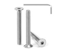 Tunejoy Tornillo Avellanado M5 x 40 mm Tornillos de Cabeza Avellanada Hexagonal de Acero Inoxidable A2 V2A Norma DIN 7991 con llave Allen Rosca Completa 30 Piezas