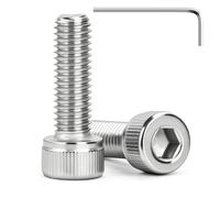 Tunejoy Tornillos Cilíndricos M5 x 30 mm Tornillo de Cabeza Cilíndrica de Acero Inoxidable A2 V2A Tornillos Máquina DIN 912 con Llave Allen Rosca Completa 20 Piezas