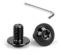 Tunejoy Tornillos de Cabeza Alomada Torx con Brida M8 x 12 mm Negro Tornillo de Cabeza Hexagonal de Acero Inoxidable A2 V2A Tornillos Máquina con Allen Rosca Completa 20 Piezas