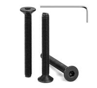 Tunejoy Tornillos de Cabeza Avellanada M4 x 35 mm Negro Tornillo Avellanado Hexagonal de Acero Inoxidable A2 V2A Norma DIN 7991 con llave Allen Rosca Completa 30 Piezas