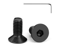 Tunejoy Tornillos de Cabeza Avellanada M5 x 12 mm Negro Tornillo Avellanado Hexagonal de Acero Inoxidable A2 V2A Norma DIN 7991 con llave Allen Rosca Completa 20 Piezas