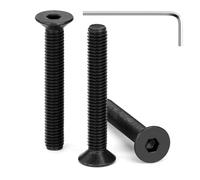Tunejoy Tornillos de Cabeza Avellanada M5 x 35 mm Negro Tornillo Avellanado Hexagonal de Acero Inoxidable A2 V2A Norma DIN 7991 con llave Allen Rosca Completa 30 Piezas