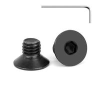 Tunejoy Tornillos de Cabeza Avellanada M8 x 10 mm Negro Tornillo Avellanado Hexagonal de Acero Inoxidable A2 V2A Norma DIN 7991 con llave Allen Rosca Completa 20 Piezas