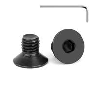 Tunejoy Tornillos de Cabeza Avellanada M8 x 12 mm Negro Tornillo Avellanado Hexagonal de Acero Inoxidable A2 V2A Norma DIN 7991 con llave Allen Rosca Completa 20 Piezas