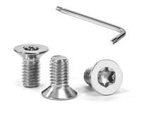 Tunejoy Tornillos de Cabeza Avellanada Torx M5 x 10 mm Tornillo Avellanado Mecánico de Acero Inoxidable A2 V2A con T25 llave Rosca Completa 30 Piezas