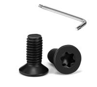 Tunejoy Tornillos de Cabeza Avellanada Torx M5 x 12 mm Negro Tornillo Avellanado Mecánico de Acero Inoxidable A2 V2A con T25 llave Rosca Completa 20 Piezas