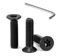 Tunejoy Tornillos de Cabeza Avellanada Torx M5 x 20 mm Negro Tornillo Avellanado Mecánico de Acero Inoxidable A2 V2A con T25 llave Rosca Completa 30 Piezas