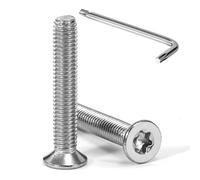 Tunejoy Tornillos de Cabeza Avellanada Torx M5 x 30 mm Tornillo Avellanado Mecánico de Acero Inoxidable A2 V2A con T25 llave Rosca Completa 20 Piezas