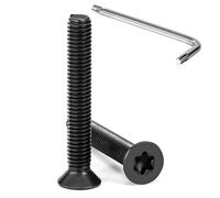 Tunejoy Tornillos de Cabeza Avellanada Torx M5 x 35 mm Negro Tornillo Avellanado Mecánico de Acero Inoxidable A2 V2A con T25 llave Rosca Completa 20 Piezas