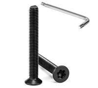 Tunejoy Tornillos de Cabeza Avellanada Torx M5 x 40 mm Negro Tornillo Avellanado Mecánico de Acero Inoxidable A2 V2A con T25 llave Rosca Completa 20 Piezas