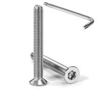 Tunejoy Tornillos de Cabeza Avellanada Torx M5 x 40 mm Tornillo Avellanado Mecánico de Acero Inoxidable A2 V2A con T25 llave Rosca Completa 20 Piezas