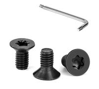 Tunejoy Tornillos de Cabeza Avellanada Torx M6 x 12 mm Negro Tornillo Avellanado Mecánico de Acero Inoxidable A2 V2A con T30 llave Rosca Completa 30 Piezas