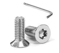 Tunejoy Tornillos de Cabeza Avellanada Torx M6 x 16 mm Tornillo Avellanado Mecánico de Acero Inoxidable A2 V2A con T30 llave Rosca Completa 20 Piezas