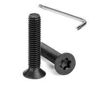 Tunejoy Tornillos de Cabeza Avellanada Torx M6 x 30 mm Negro Tornillo Avellanado Mecánico de Acero Inoxidable A2 V2A con T30 llave Rosca Completa 20 Piezas